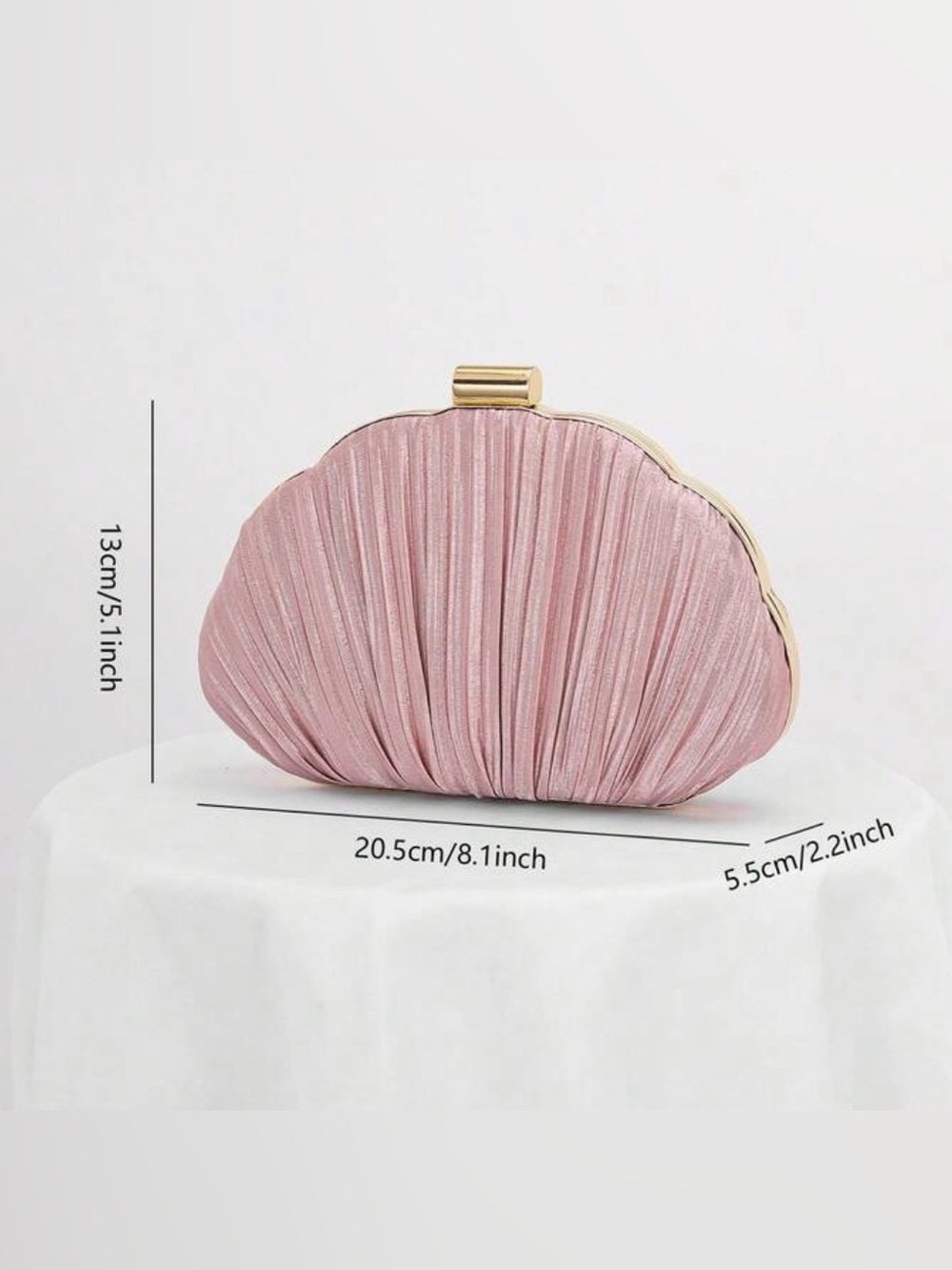 Pink Shell Clutch Bag - Picture 5 of 6